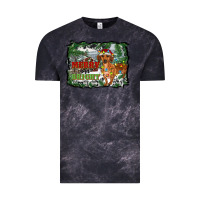 Cloud Black merry and bright  dachshund with farm Vintage Tee - RanaPortraitStore