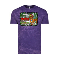 Cloud Purple merry and bright  dachshund with farm Vintage Tee - RanaPortraitStore