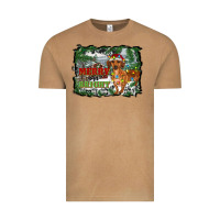 Vintage Camel merry and bright  dachshund with farm Vintage Tee - RanaPortraitStore