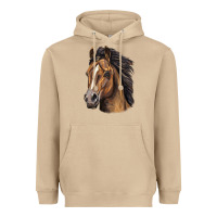 Mushroom quarter horse portrait Heavyweight Hoodie - LillyAllenDesigns