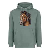 Sage quarter horse portrait Heavyweight Hoodie - LillyAllenDesigns