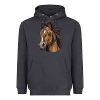 Smoke quarter horse portrait Heavyweight Hoodie - LillyAllenDesigns