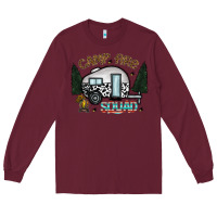 Burgundy camp fire squad Long Sleeve Tee - CowhideDigitalArt