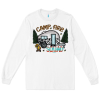 White camp fire squad Long Sleeve Tee - CowhideDigitalArt