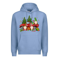 Colony Blue christmas gnomes truck Premium Hoodie - MaliasSmallBusiness