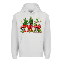 Dove Grey christmas gnomes truck Premium Hoodie - MaliasSmallBusiness