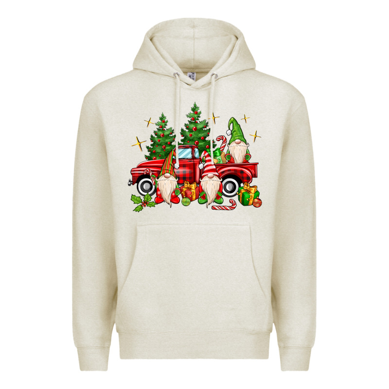 Christmas Gnomes Truck Premium Hoodie by MaliasSmallBusiness | Teevron
