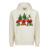 Oatmeal Heather christmas gnomes truck Premium Hoodie - MaliasSmallBusiness