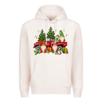 Pale Pink christmas gnomes truck Premium Hoodie - MaliasSmallBusiness