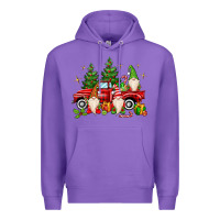 Purple christmas gnomes truck Premium Hoodie - MaliasSmallBusiness