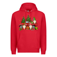 Red christmas gnomes truck Premium Hoodie - MaliasSmallBusiness