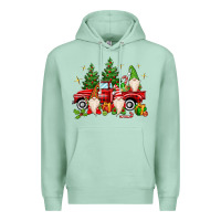 Seafoam christmas gnomes truck Premium Hoodie - MaliasSmallBusiness