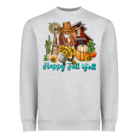Happy Fall Y'all Longhorn Cow Heavyweight Sweatshirt | Teevron
