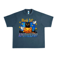 Midnight Navy Black Cat Apothecary Urban Heavy Tee - texasbilliewilder