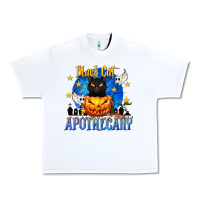 White Black Cat Apothecary Urban Heavy Tee - texasbilliewilder