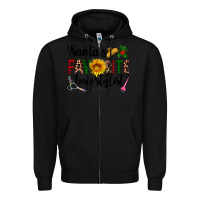 Black santa's favorite  hair stylist Zipper Hoodie - AdoDesignShop