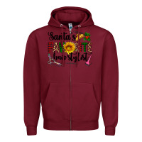 Burgundy santa's favorite  hair stylist Zipper Hoodie - AdoDesignShop