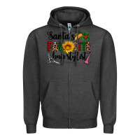 Charcoal Heather santa's favorite  hair stylist Zipper Hoodie - AdoDesignShop