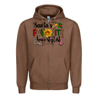 Chestnut santa's favorite  hair stylist Zipper Hoodie - AdoDesignShop