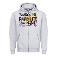 Santa's Favorite  Hair Stylist Zipper Hoodie | Teevron