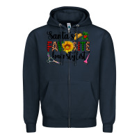 Navy santa's favorite  hair stylist Zipper Hoodie - AdoDesignShop