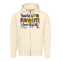 Sandshell santa's favorite  hair stylist Zipper Hoodie - AdoDesignShop