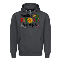 Smoke santa's favorite  hair stylist Zipper Hoodie - AdoDesignShop