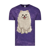 Cloud Purple white pomeranian Vintage Tee - RanaPortraitStore