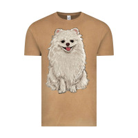 Vintage Camel white pomeranian Vintage Tee - RanaPortraitStore