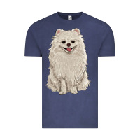 Vintage Denim white pomeranian Vintage Tee - RanaPortraitStore