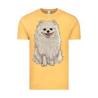 Vintage Mustard white pomeranian Vintage Tee - RanaPortraitStore