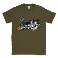 Army Green ky yall western Classic Tee - CowhideDigitalArt