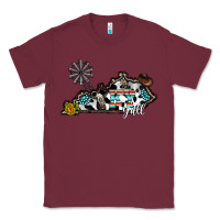 Burgundy ky yall western Classic Tee - CowhideDigitalArt