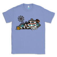 Colony Blue ky yall western Classic Tee - CowhideDigitalArt