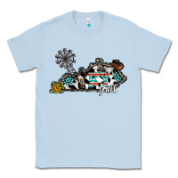 Dusty Blue ky yall western Classic Tee - CowhideDigitalArt