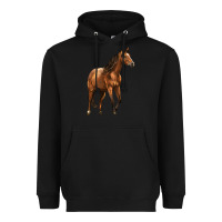 Black Quarter Horse Heavyweight Hoodie - LillyAllenDesigns