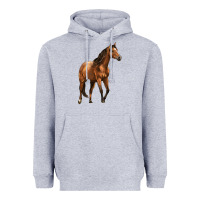 Heather Grey Quarter Horse Heavyweight Hoodie - LillyAllenDesigns