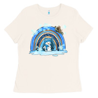 Bone winter   rainbow and snowman Ladies Tee - AdoDesignShop