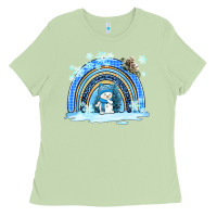 Matcha winter   rainbow and snowman Ladies Tee - AdoDesignShop