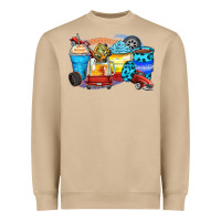 Mushroom truck coffee cups Heavyweight Sweatshirt - Zillion Design Studio