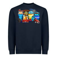 Navy truck coffee cups Heavyweight Sweatshirt - Zillion Design Studio