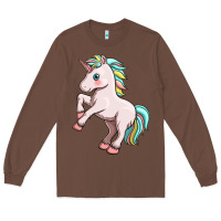 Chestnut cute unicorn Long Sleeve Tee - FaDigitalArtStudio