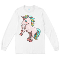 White cute unicorn Long Sleeve Tee - FaDigitalArtStudio