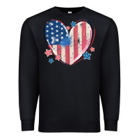 Black usa heart Premium Sweatshirt - MaliasSmallBusiness