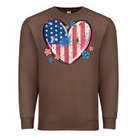Chestnut usa heart Premium Sweatshirt - MaliasSmallBusiness