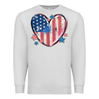 Dove Grey usa heart Premium Sweatshirt - MaliasSmallBusiness