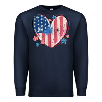 Navy usa heart Premium Sweatshirt - MaliasSmallBusiness