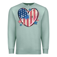 Seafoam usa heart Premium Sweatshirt - MaliasSmallBusiness