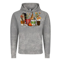 Cloud Rock coffee cups indian headdress Vintage Hoodie - texasbilliewilder