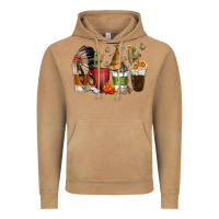 Vintage Camel coffee cups indian headdress Vintage Hoodie - texasbilliewilder